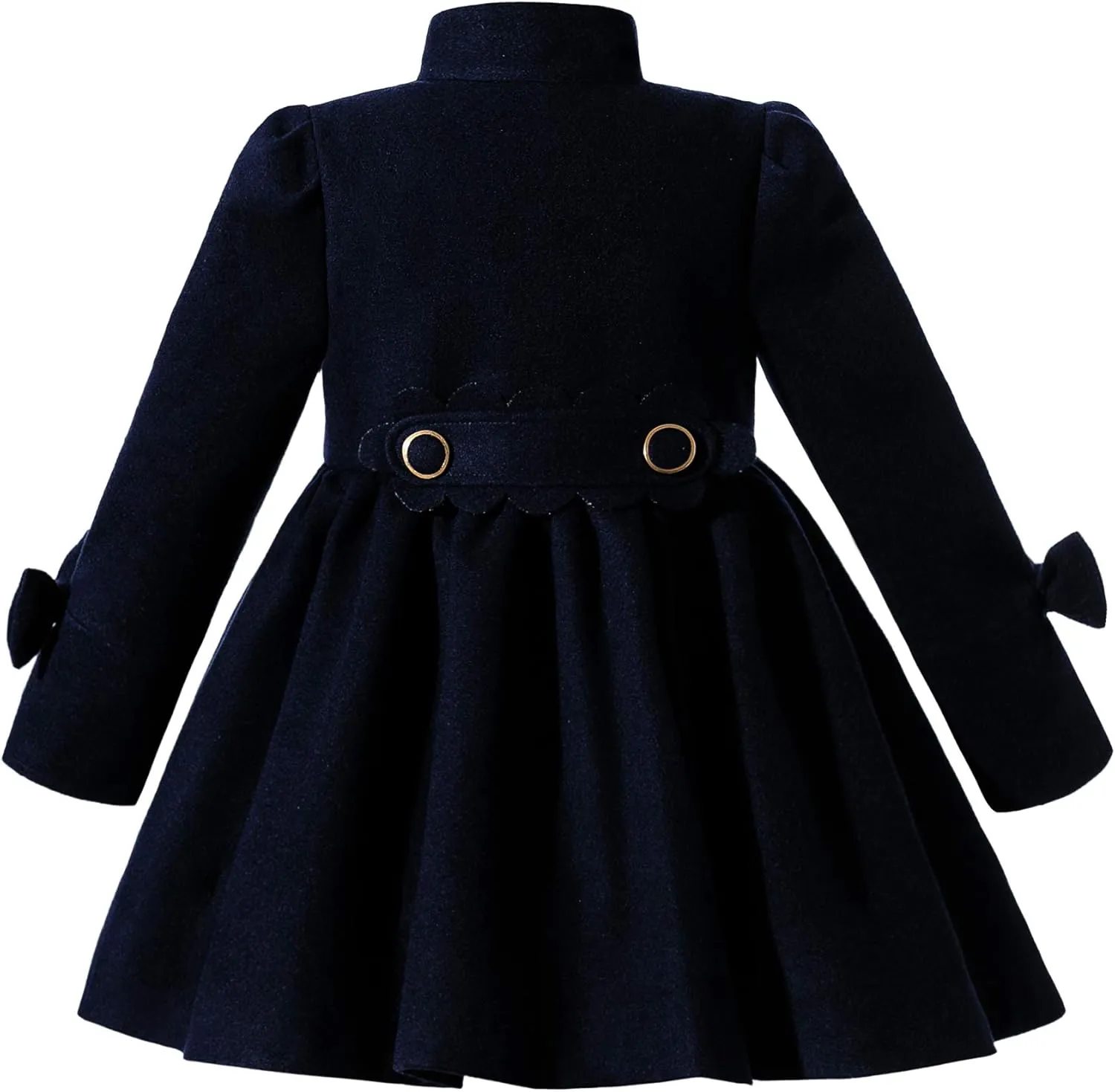 Pettigirl Little Girl Autumn Winter Navy Blue Fashion Jacket Coat Kids Vintage Warm Trench Outerwear Outfit