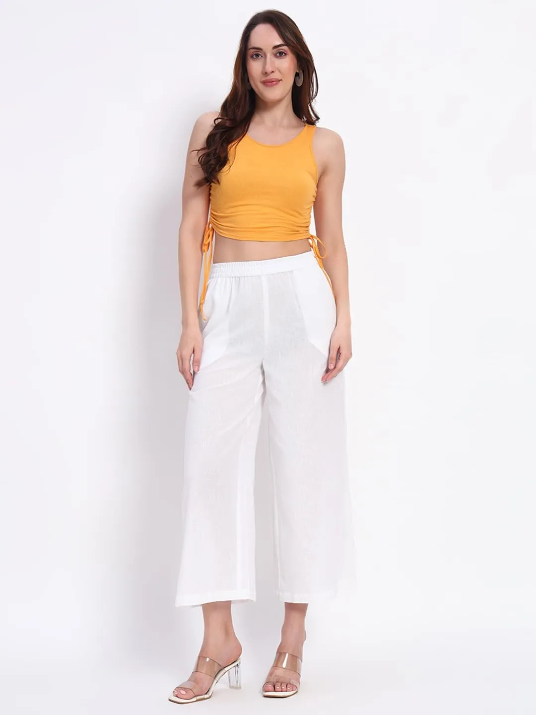 PIDAVLIYA'S Women's Wide Leg Pants Elastic High Waist Casual Yoga Workout Palazzo Pants & Trousers with Pockets