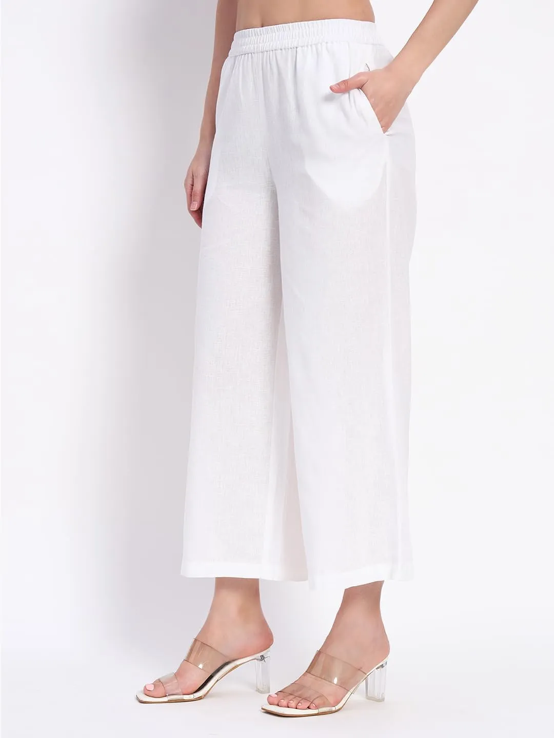 PIDAVLIYA'S Women's Wide Leg Pants Elastic High Waist Casual Yoga Workout Palazzo Pants & Trousers with Pockets