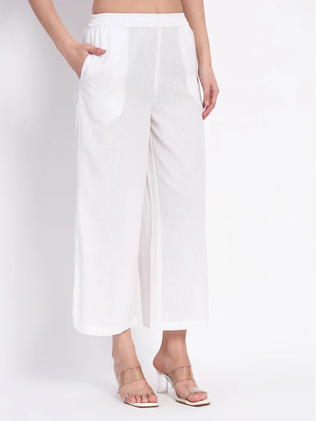 PIDAVLIYA'S Women's Wide Leg Pants Elastic High Waist Casual Yoga Workout Palazzo Pants & Trousers with Pockets