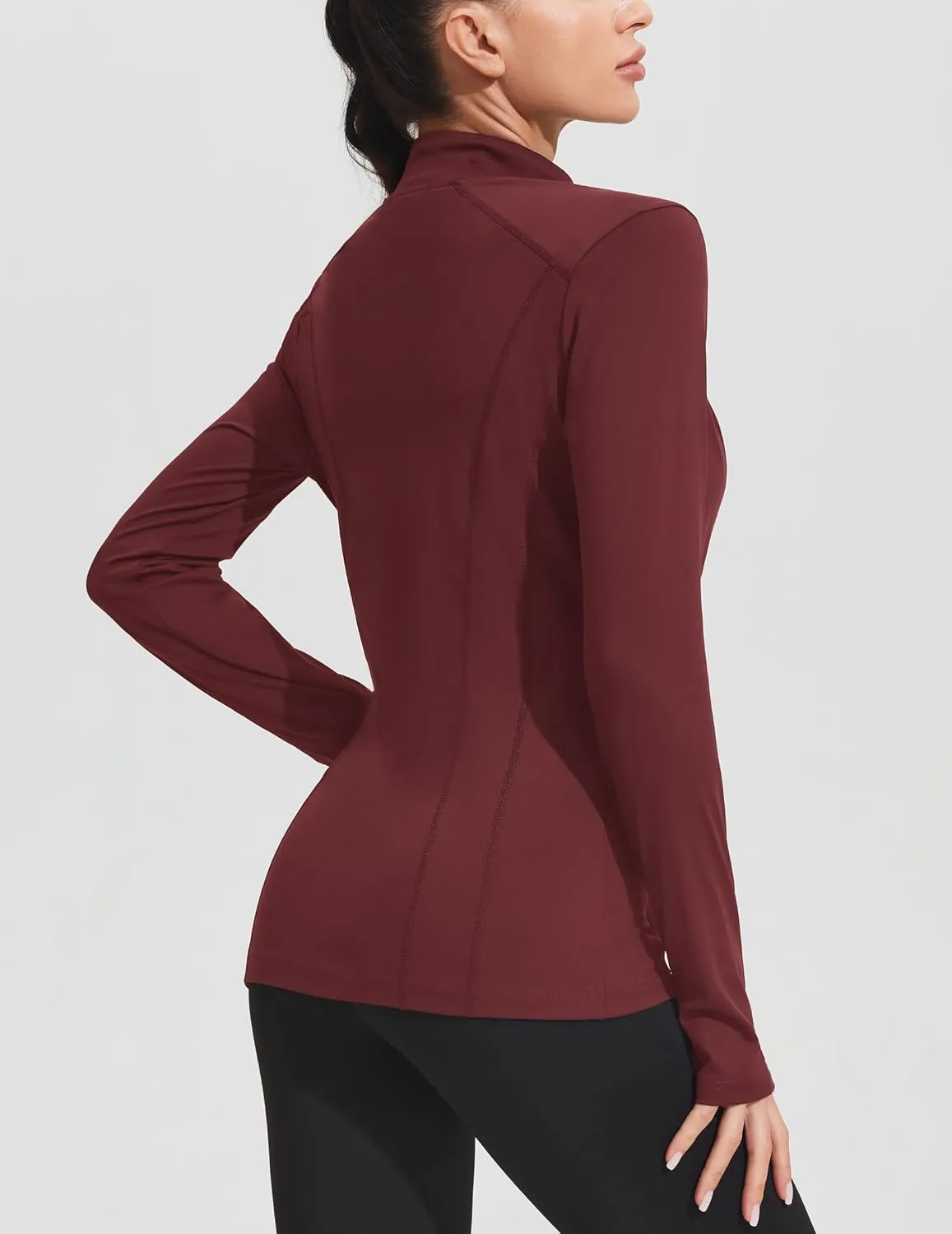 PINSPARK Women's Athletic Jackets Slim Fit Workout Jacket Full Zip Up Running Gym Yoga Sports Tops with Pockets