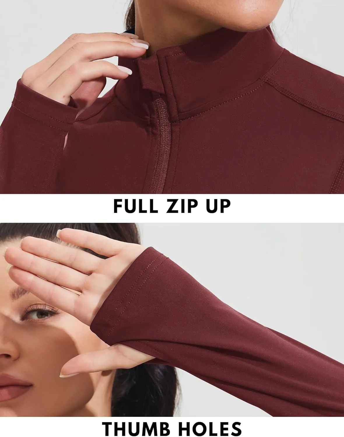 PINSPARK Women's Athletic Jackets Slim Fit Workout Jacket Full Zip Up Running Gym Yoga Sports Tops with Pockets