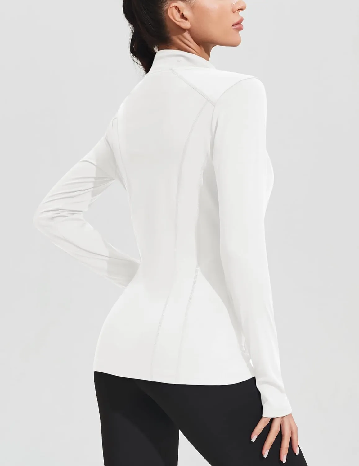 PINSPARK Women's Athletic Jackets Slim Fit Workout Jacket Full Zip Up Running Gym Yoga Sports Tops with Pockets