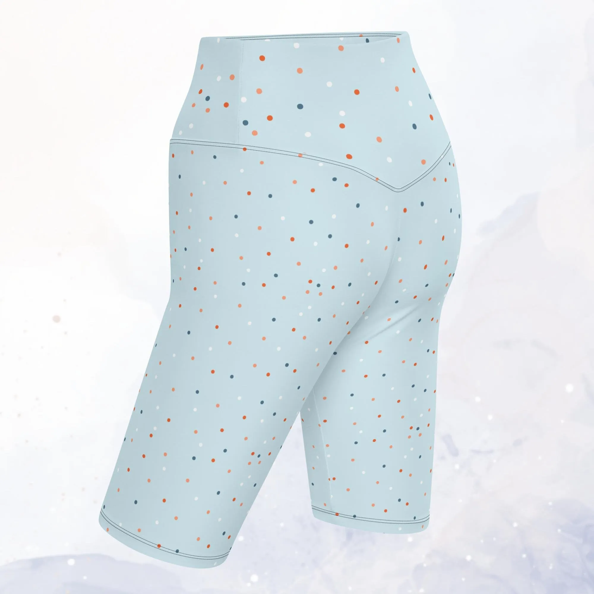 Polka Dot Long Inseam Biking Shorts