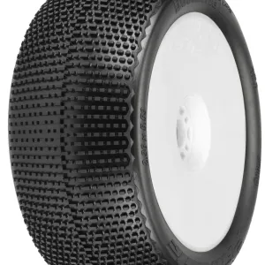 Pro-Line 1/8 Buck Shot S3 F/R 4.0" Tires Mounted 17mm White Zero Offset Wheels (2) 9063-233 | PRO9063233