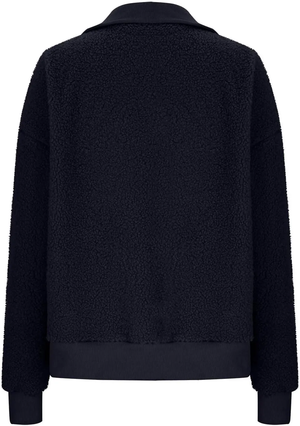 Quarter Zip Pullover Womens Sherpa Jackets Fleece Fuzzy Sweatshirt Casual Winter Coats Fashion Fall 2024 Outerwear