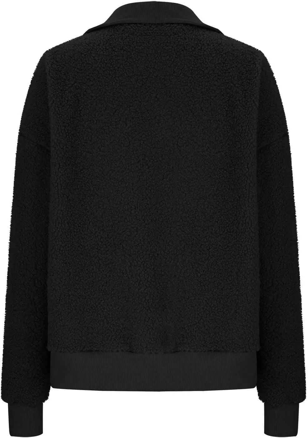 Quarter Zip Pullover Womens Sherpa Jackets Fleece Fuzzy Sweatshirt Casual Winter Coats Fashion Fall 2024 Outerwear