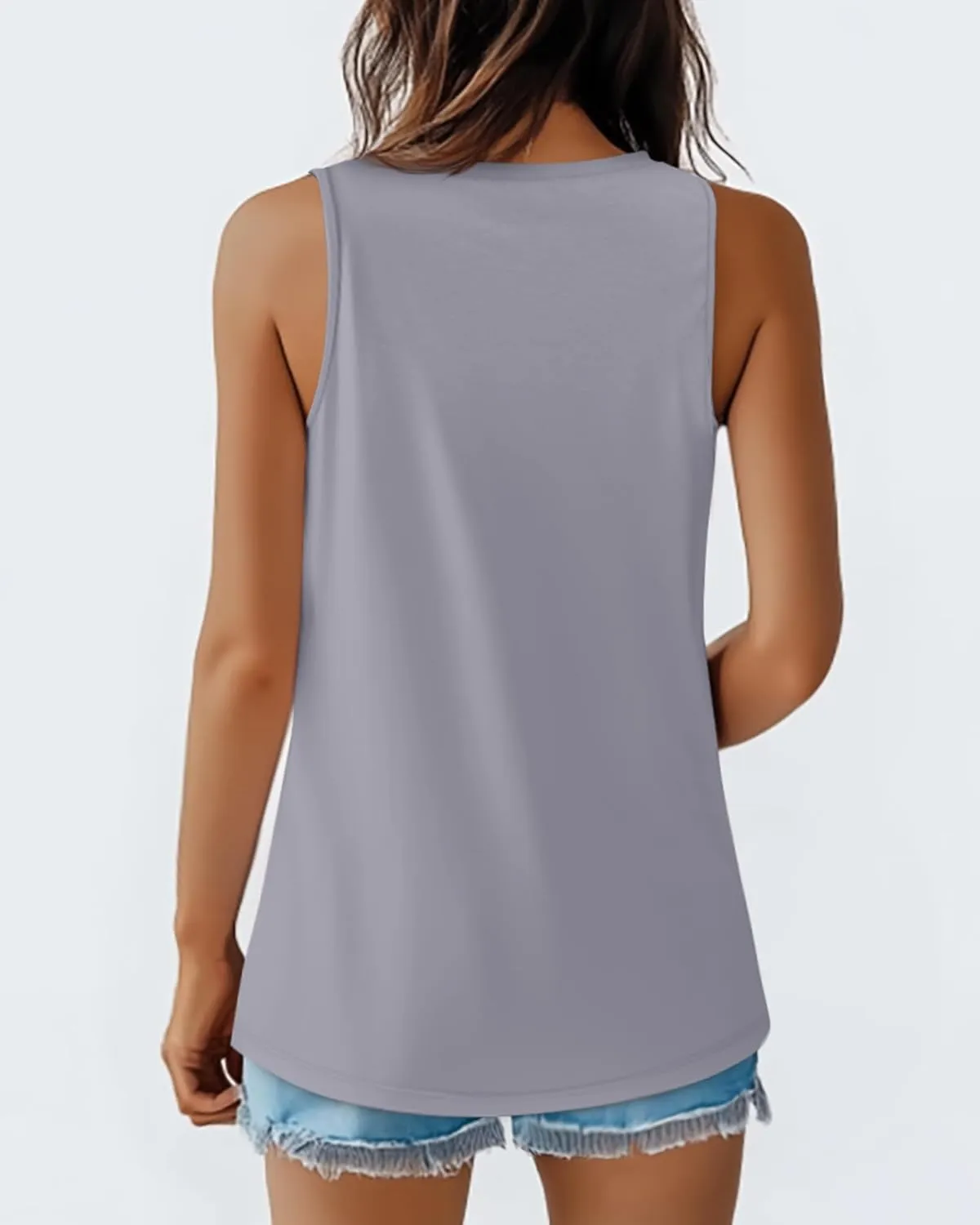 Riyiper 3 Pack Women's V Neck Tank Tops Sleeveless T Shirts Loose Casual Tunic Tank Summer 2025 Beach Vacation Clothes