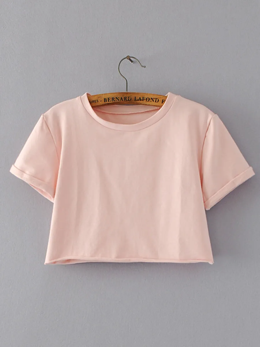 Round Neck Casual Short Sleeve Sleeve Shorts Suit