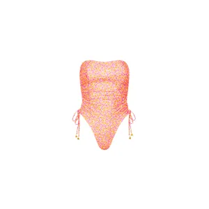 Ruched Bandeau One Piece - Sherbet Shimmer