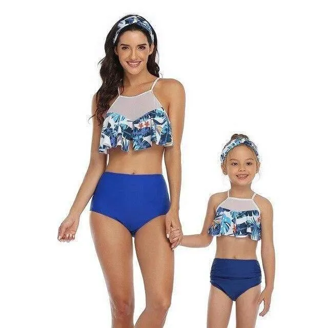 Ruffles Women Sexy Vintage Swimsuit Set