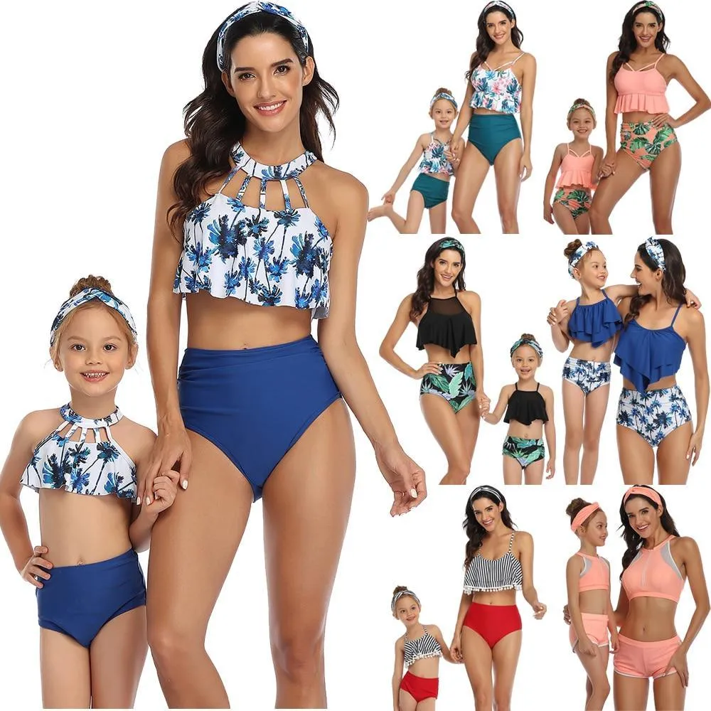 Ruffles Women Sexy Vintage Swimsuit Set