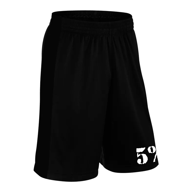SELF MADE, Black Shorts with White Lettering