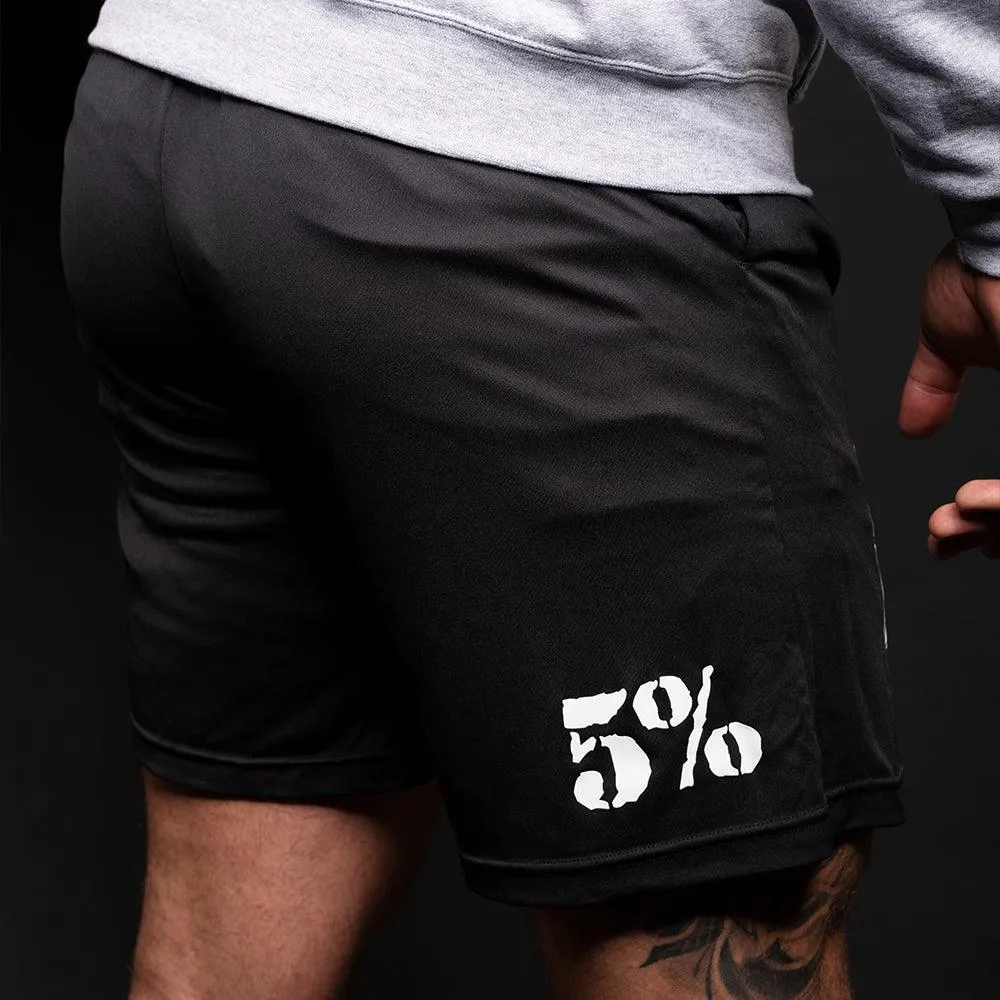 SELF MADE, Black Shorts with White Lettering