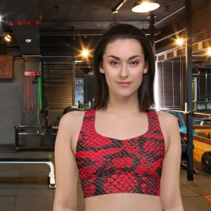 Sexy Snake Print Sports Bra, lioness-love