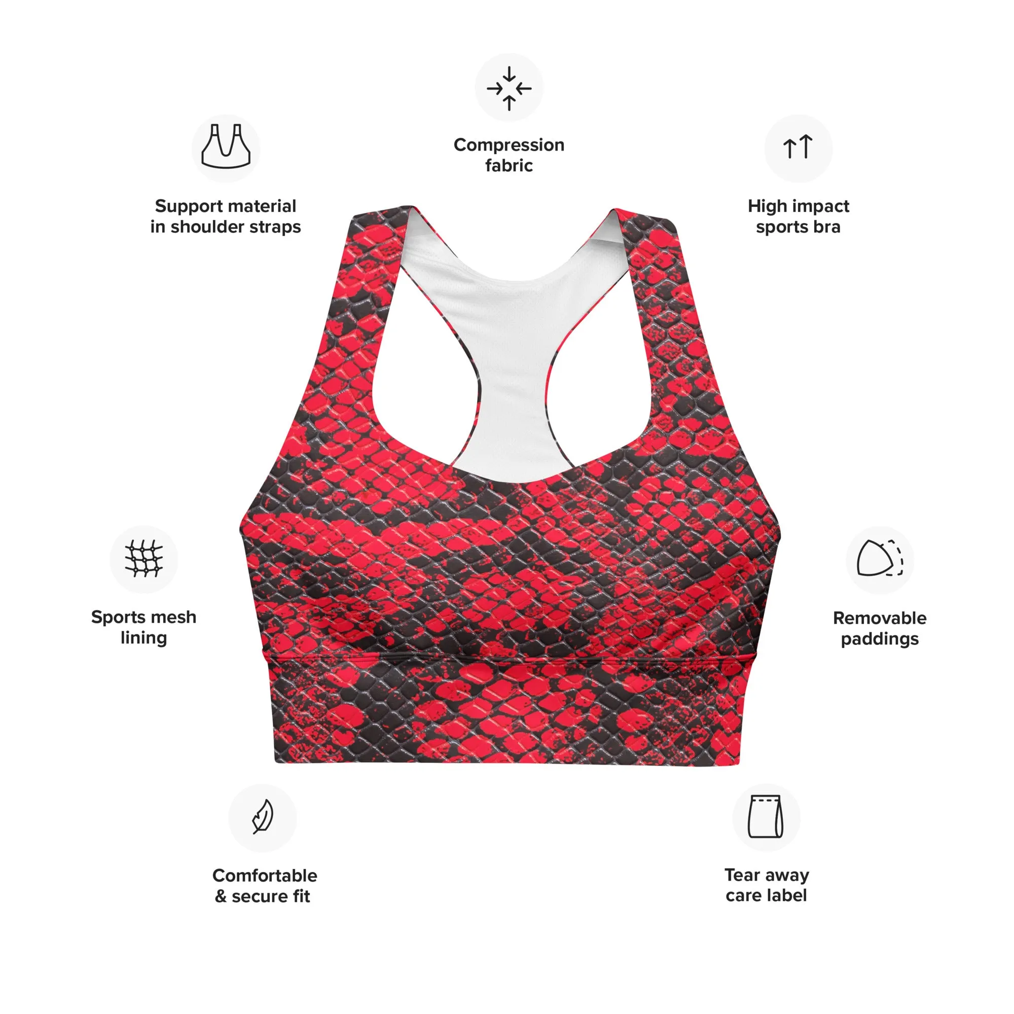 Sexy Snake Print Sports Bra, lioness-love