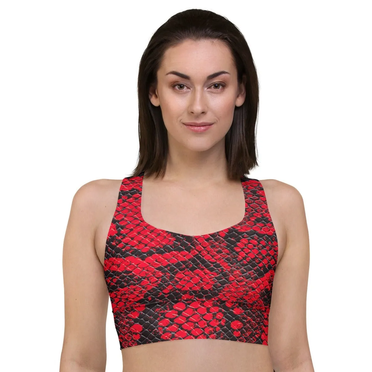 Sexy Snake Print Sports Bra, lioness-love