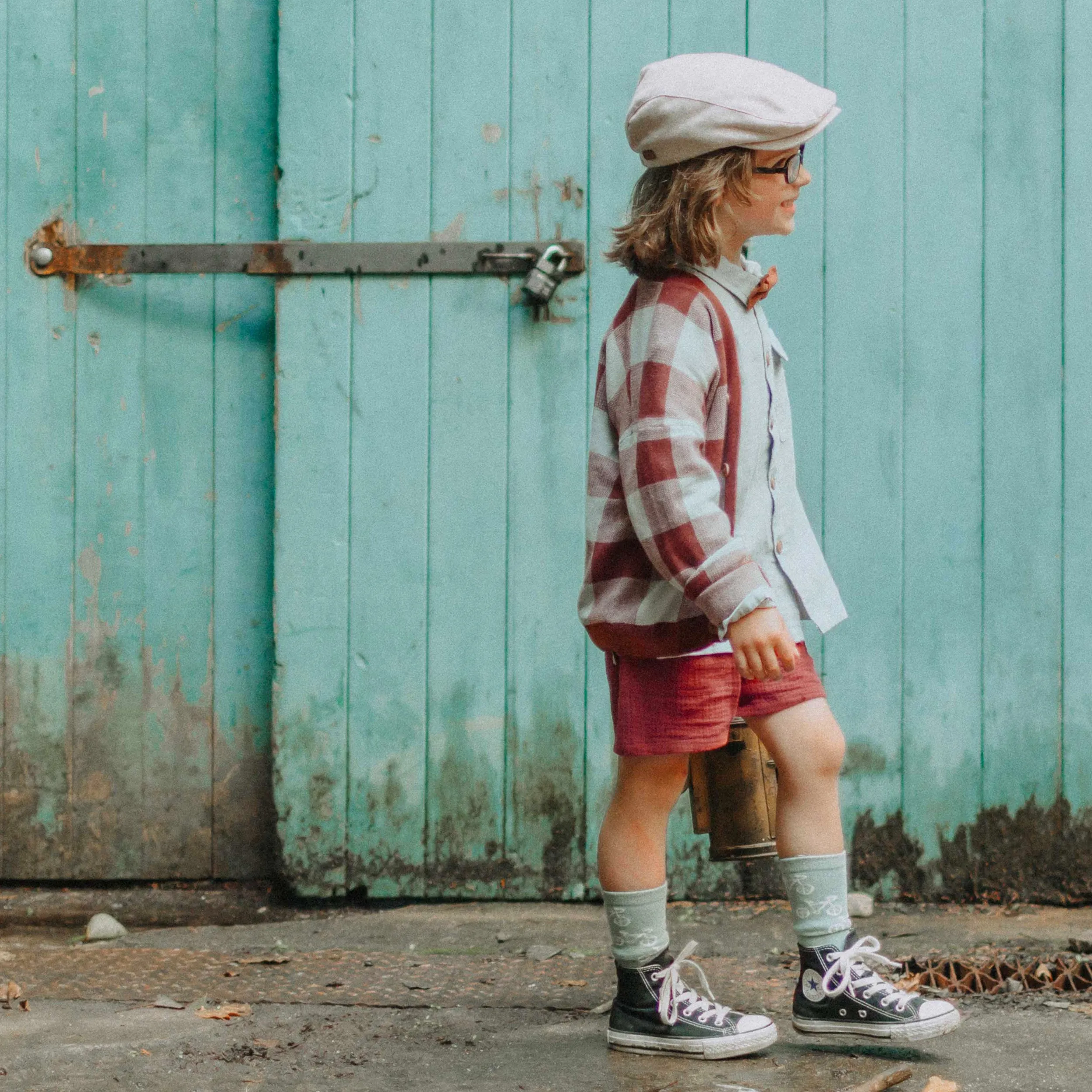 Short rouille en mousseline, enfant || Rust short in muslin, child