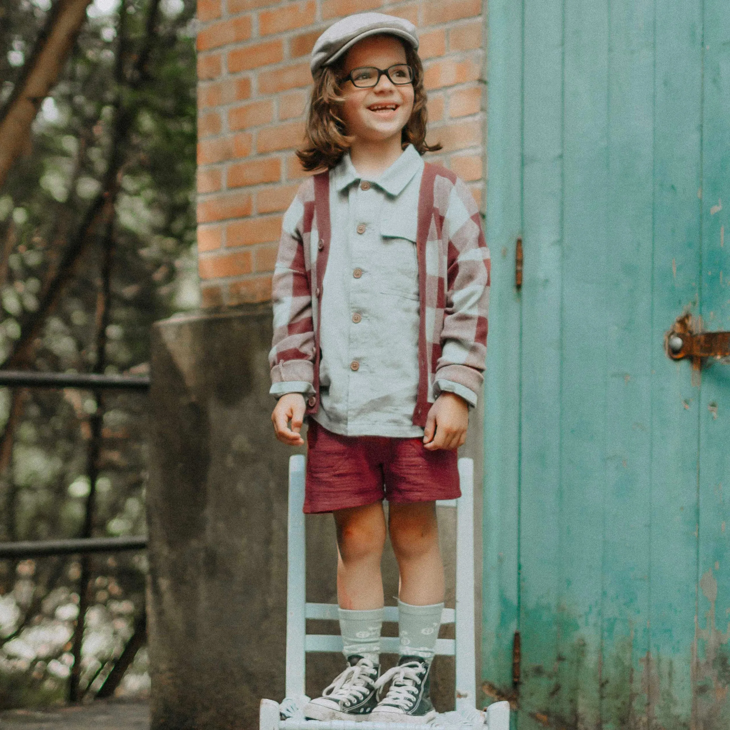Short rouille en mousseline, enfant || Rust short in muslin, child