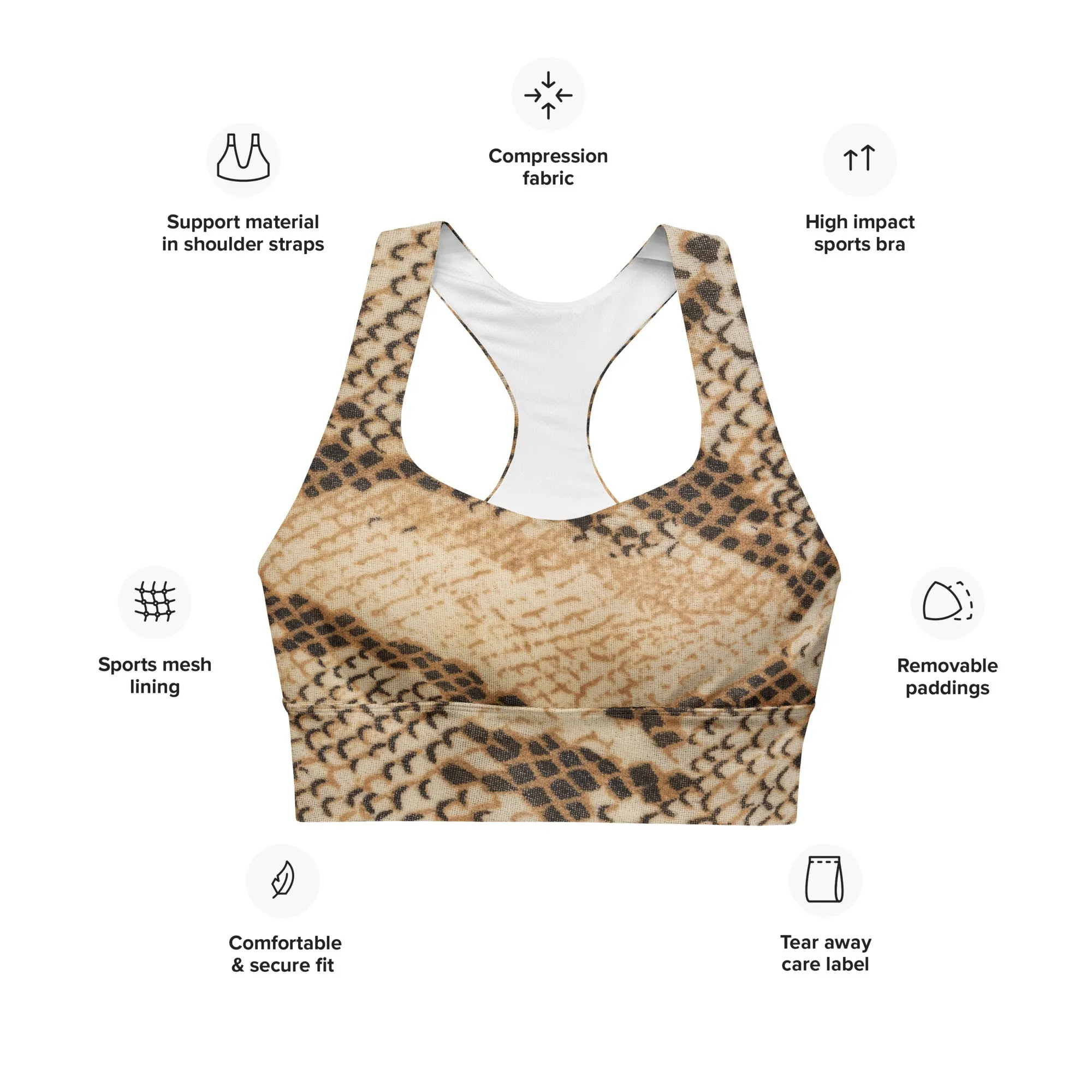 Snake Print Activewear Sports Bra, lioness-love