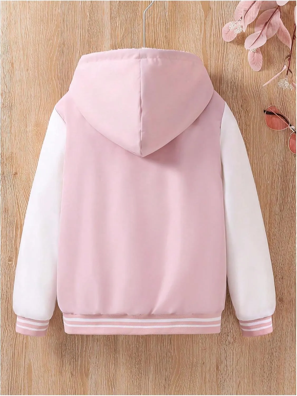 SOLY HUX Girl's Cartoon Graphic Hoodies Jacket Color Block Long Sleeve Button Front Fleece Outerwear