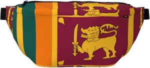 Sri Lanka Flag Stylish Crossbody Waist Pack - Versatile And Compact Travel Pouch For Hands-Free Storage, Black, PBYB-12185A