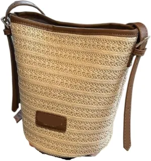Straw Bag Straw Bucket Bag 2024 New Popular Versatile Crossbody Bag Korean Version Niche Small Bag Straw Bags