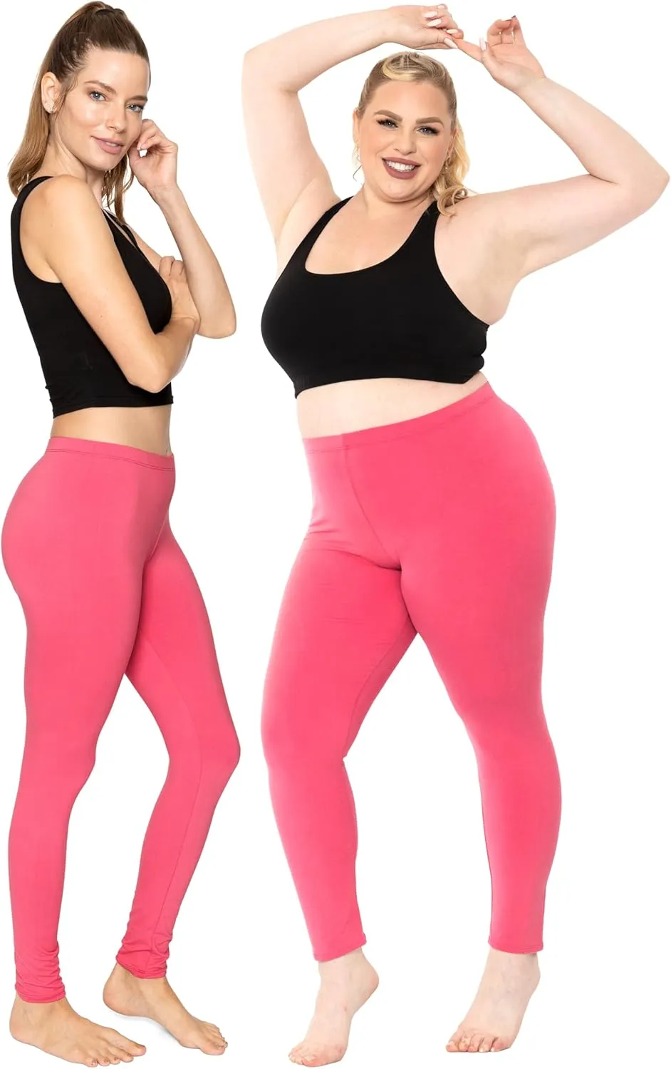 STRETCH IS COMFORT Women's Plus Size Knee & Full Length Cotton Leggings | X-Large - 7X