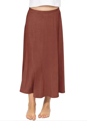 STRETCH IS COMFORT Youth Girls Flowy A-Line Skirt Knee Length and Ankle Length | Kids | Sizes 4-16