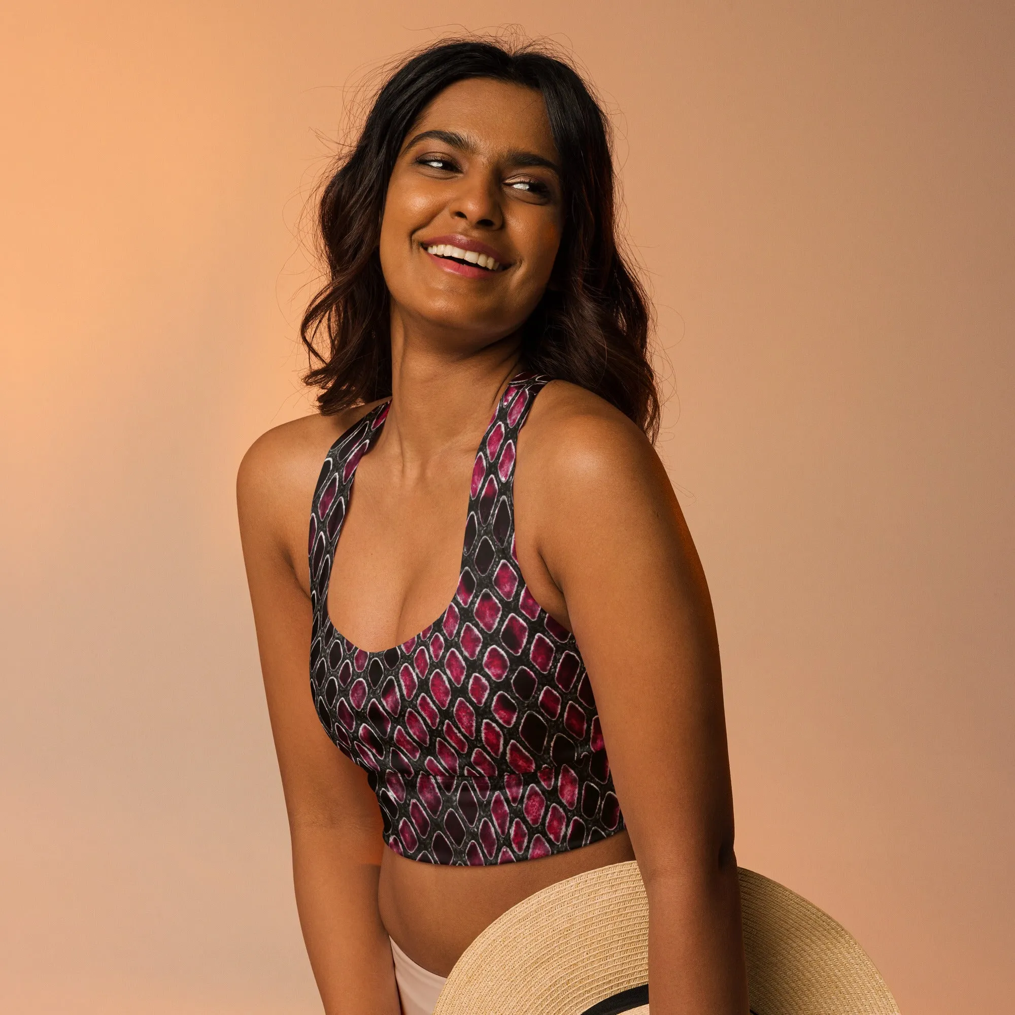 Stylish Activewear Snake Print Sports Bra, lioness-love