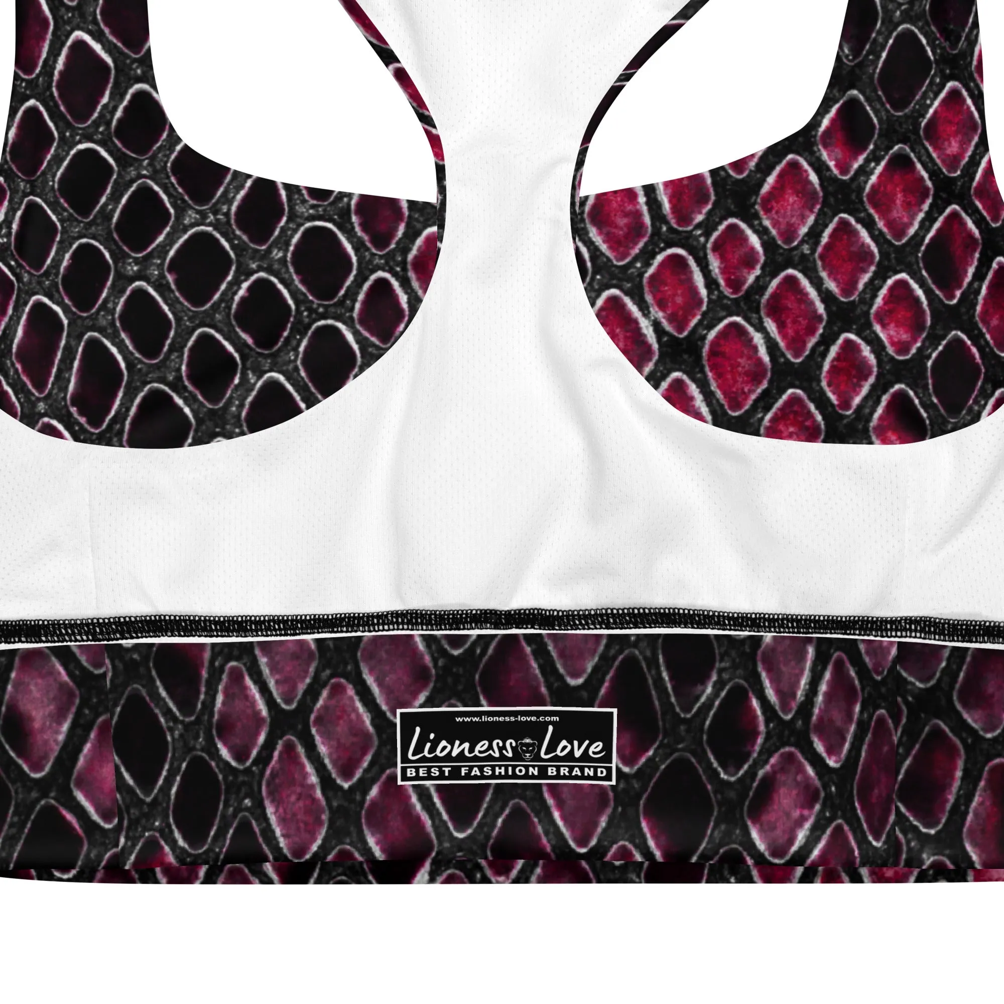Stylish Activewear Snake Print Sports Bra, lioness-love