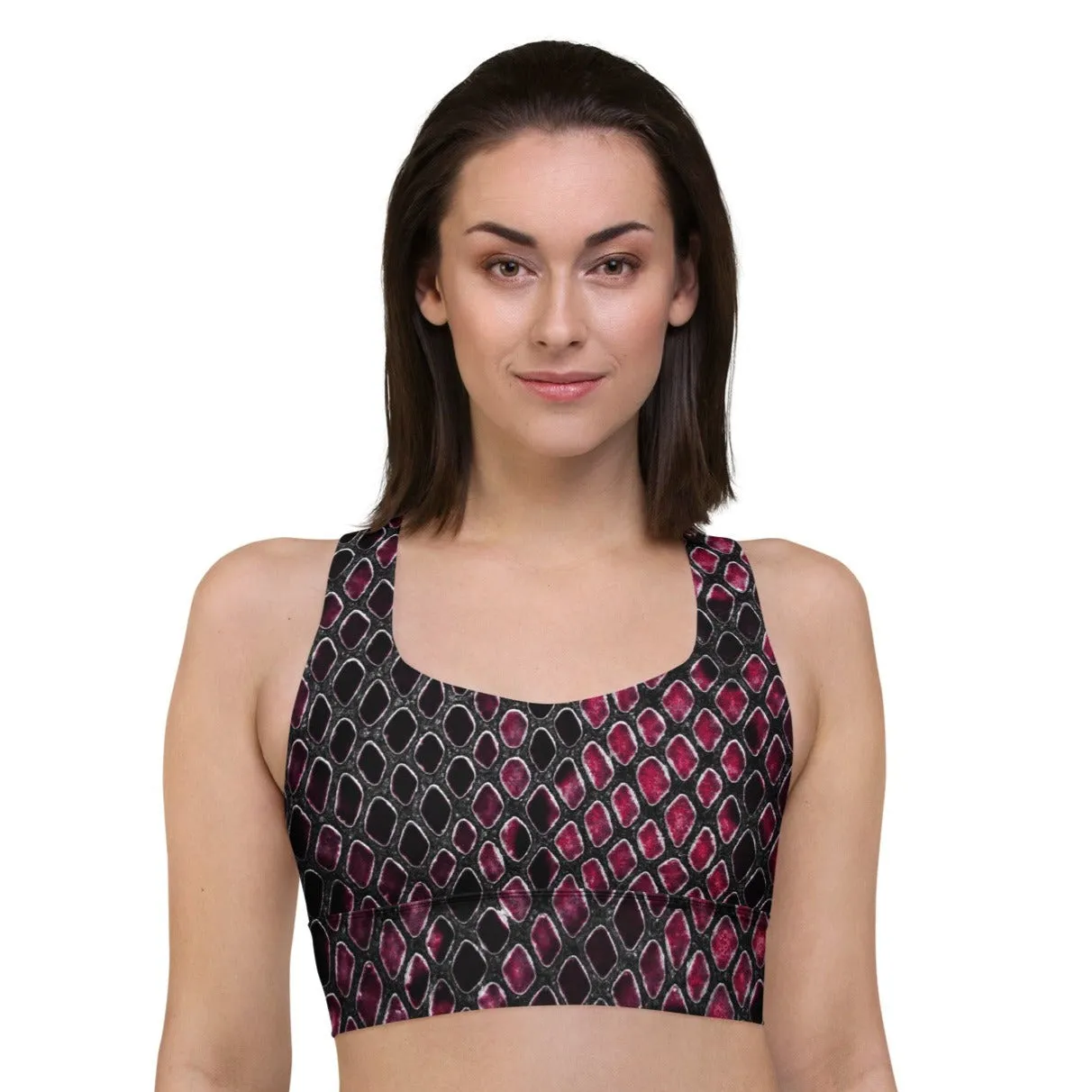 Stylish Activewear Snake Print Sports Bra, lioness-love