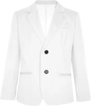 Sywiyi Kids Boys Blazers Long Sleeve Gentleman Formal Dress Suit Jacket Single Breasted Sport Coat Outerwear