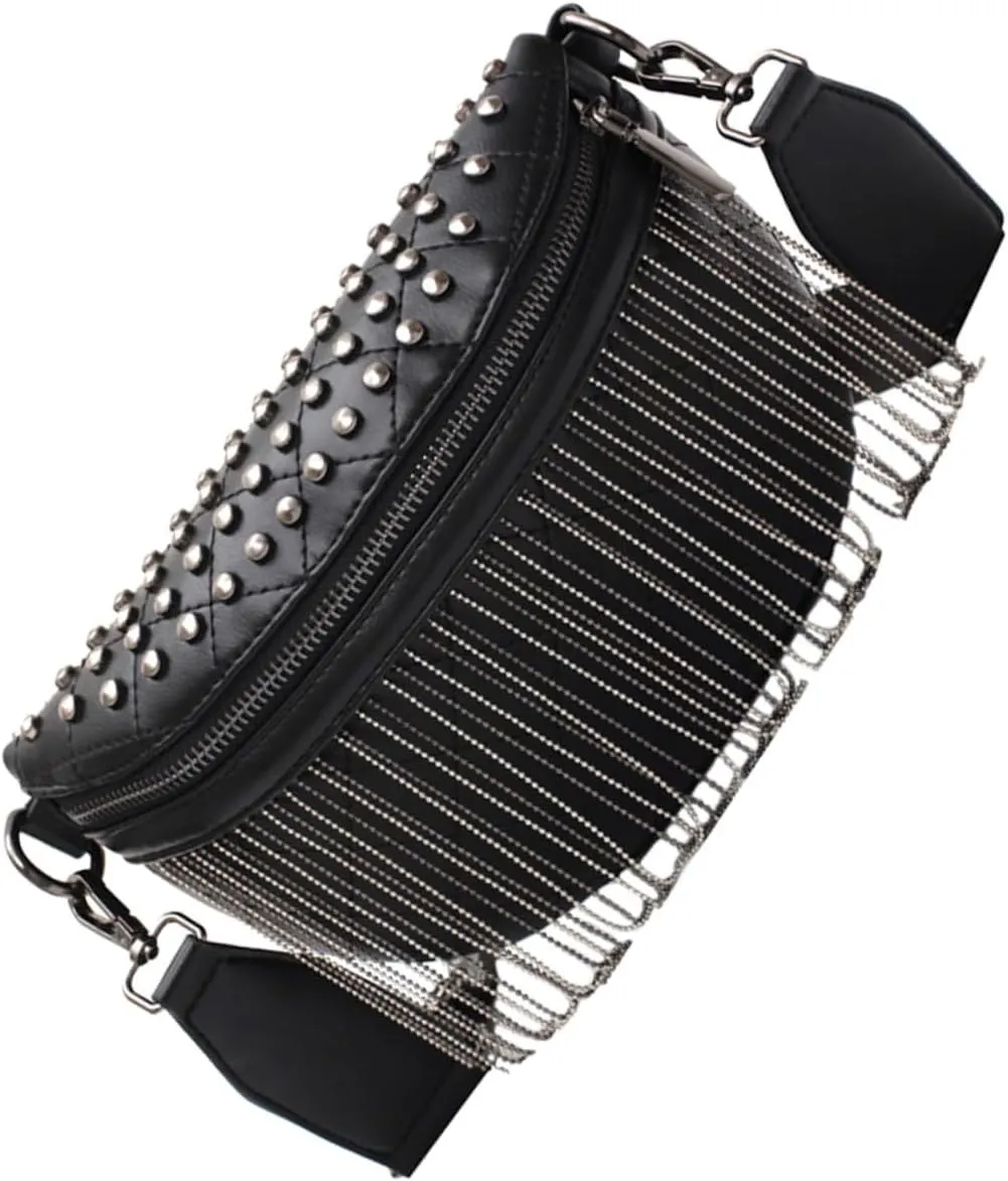 Tassel Crossbody Bag Stylish Outdoor Purse with Zippered Closure for Everyday Use Versatile Phone Storage Pouch for Essentials