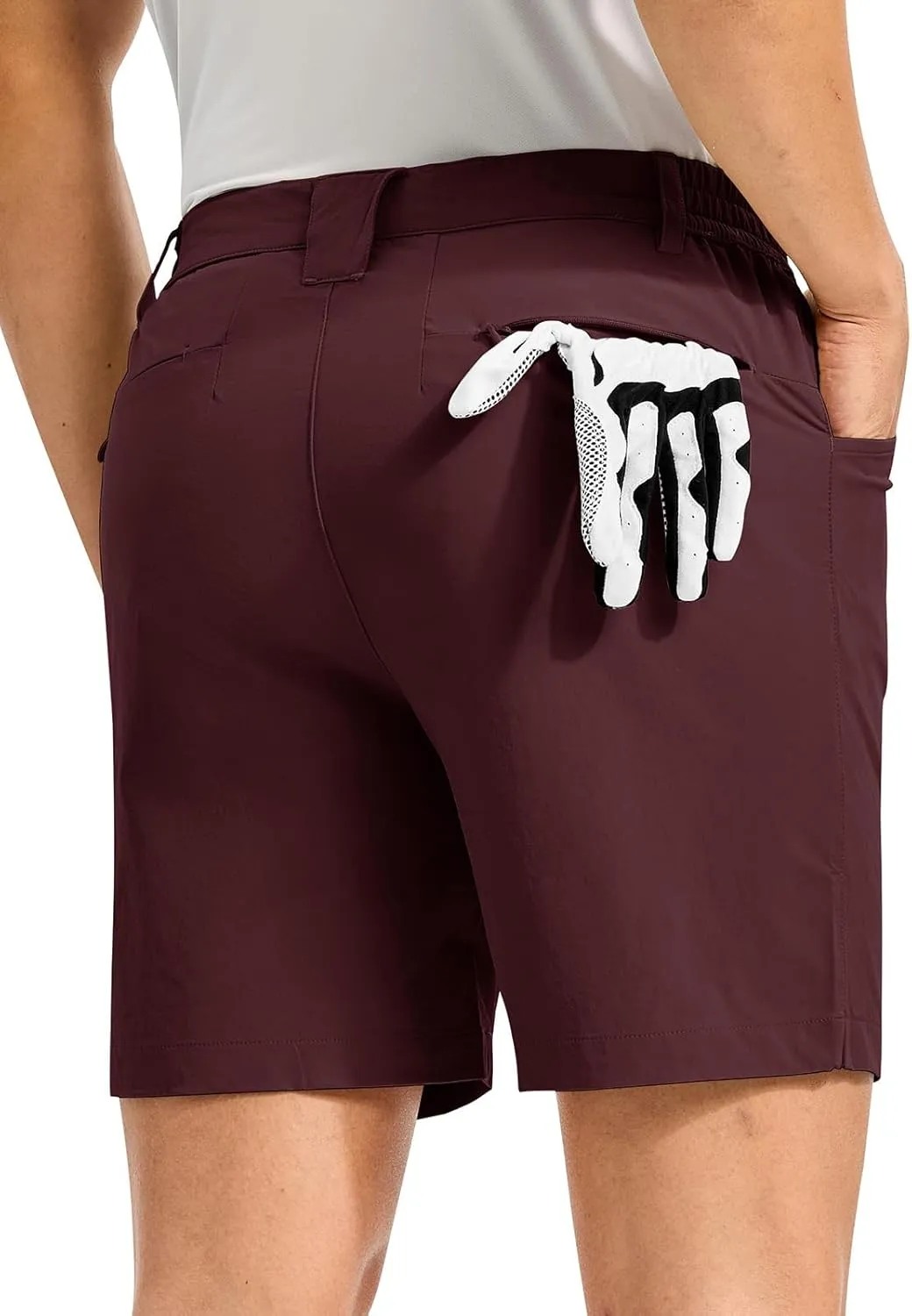 TBMPOY Men's Golf Shorts 7" Stretch Dress Casual Elastic Waist Short Quick Dry Lightweight Hiking Shorts with 4 Pockets