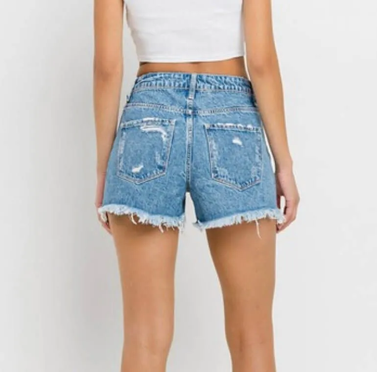 The Tanya Shorts: Color Block Denim Shorts