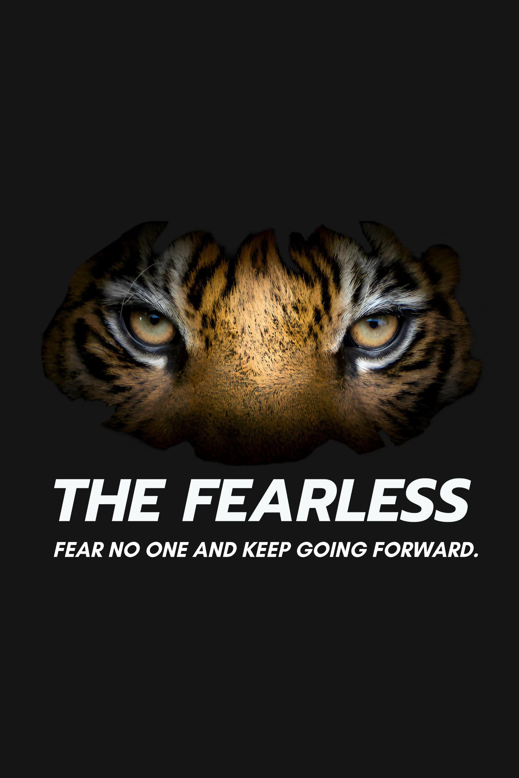 Tiger No Fear Black Printed Oversized T-shirt for Men