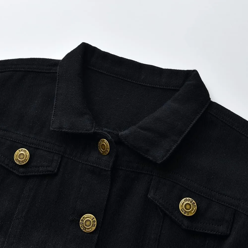 Toddler Kid Baby Boys Girls Denim Jacket Coats Long Sleeve Button Down Casual Overcoat Outerwear