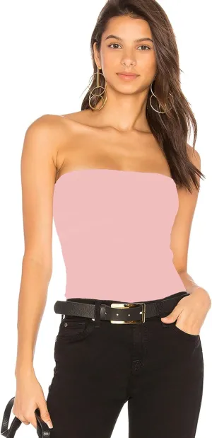 Tube Tops with Built in Bra Cotton Strapless Camisoles for Women Sexy Bandeau Summer Backless