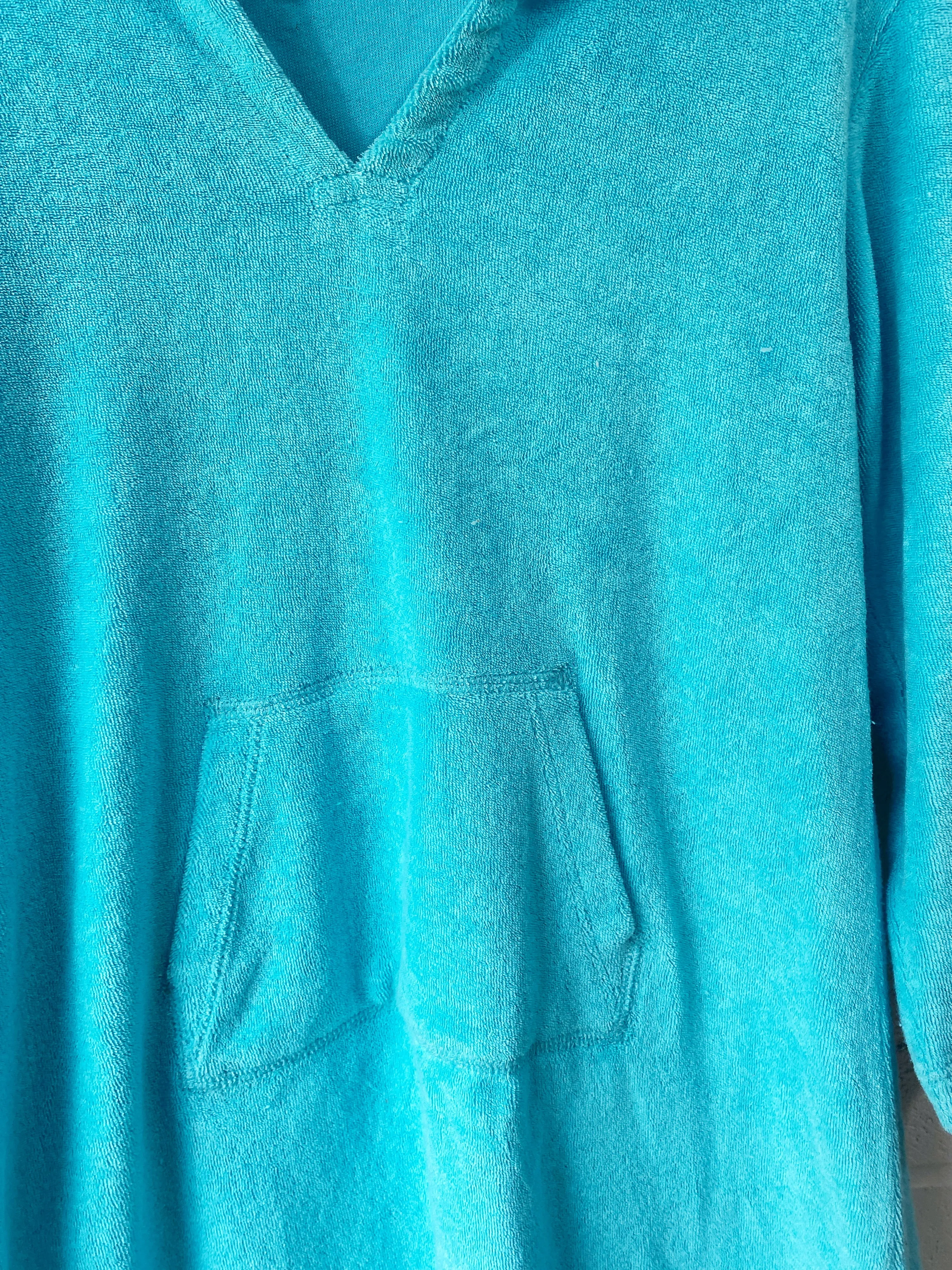 Turquoise Hooded Terry Cover Up, 5-6 years (SM)