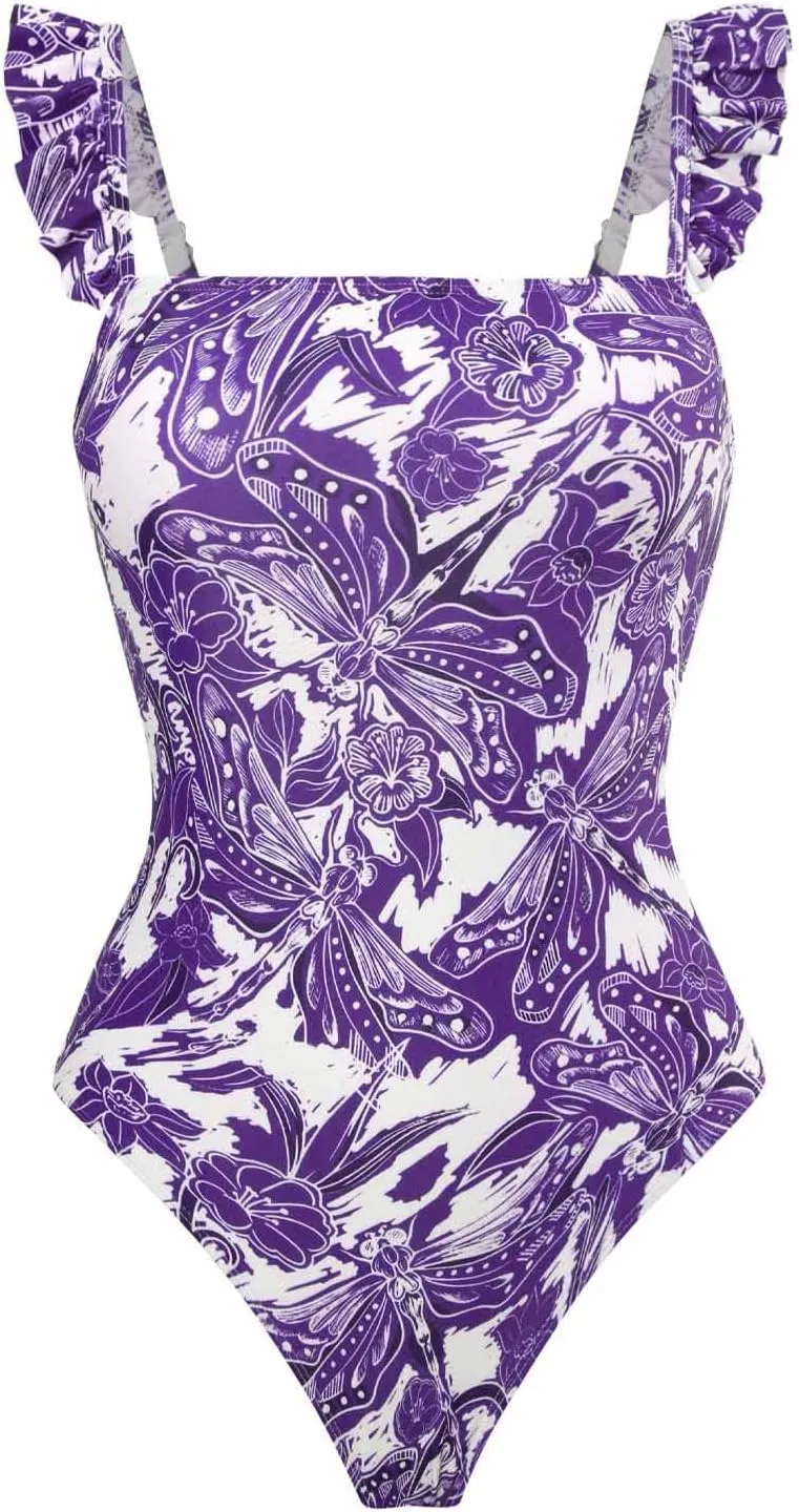Two Piece Bathing Suits for Women Tummy Control Swimsuit Beach Coverup Maxi Wrap Skirts High Waisted Bikini Tankini Set