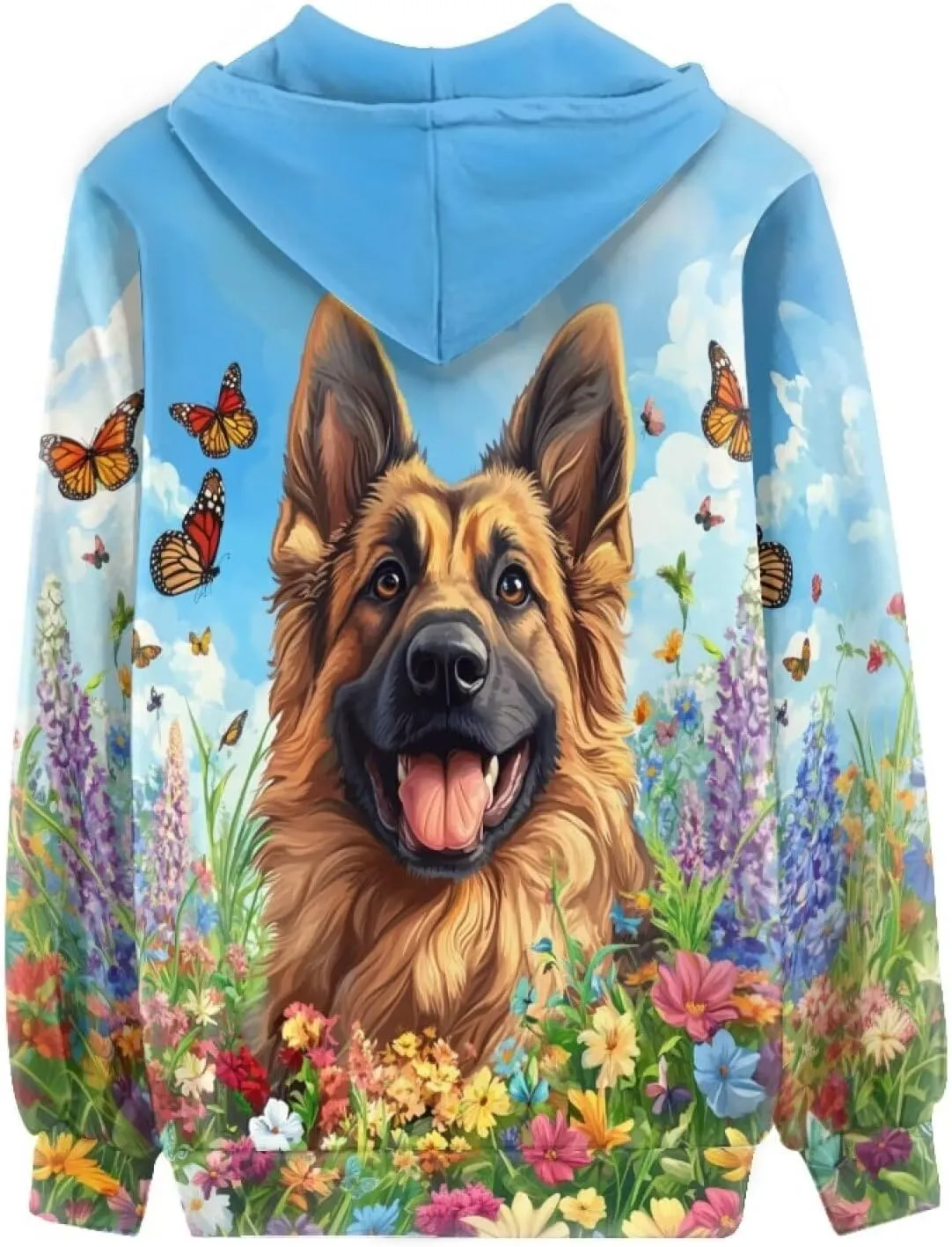 Uourmeti Zip Up Hoodie Graphic Y2k Hooded Sweatshirt Jacket for Women XS-5XL