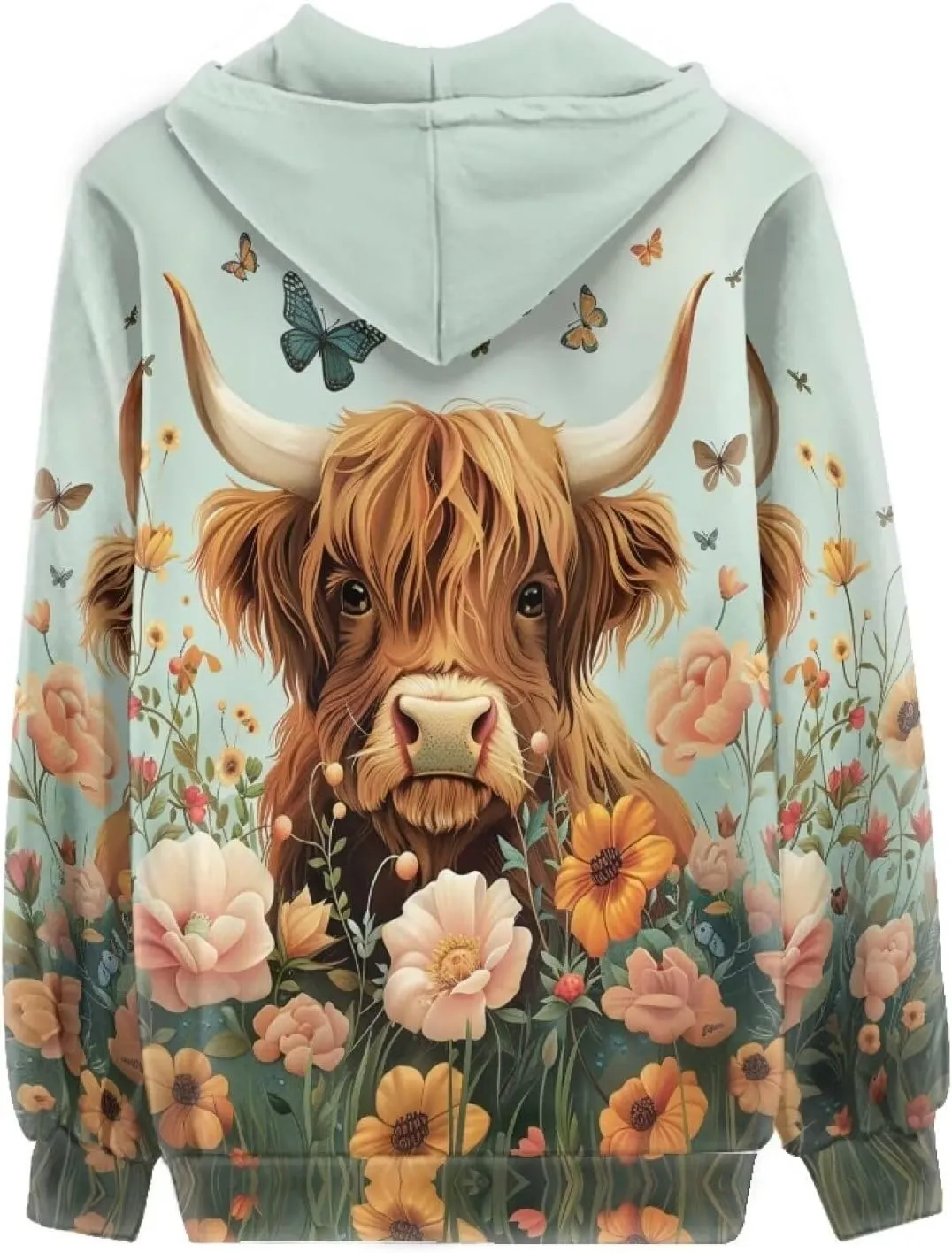 Uourmeti Zip Up Hoodie Graphic Y2k Hooded Sweatshirt Jacket for Women XS-5XL