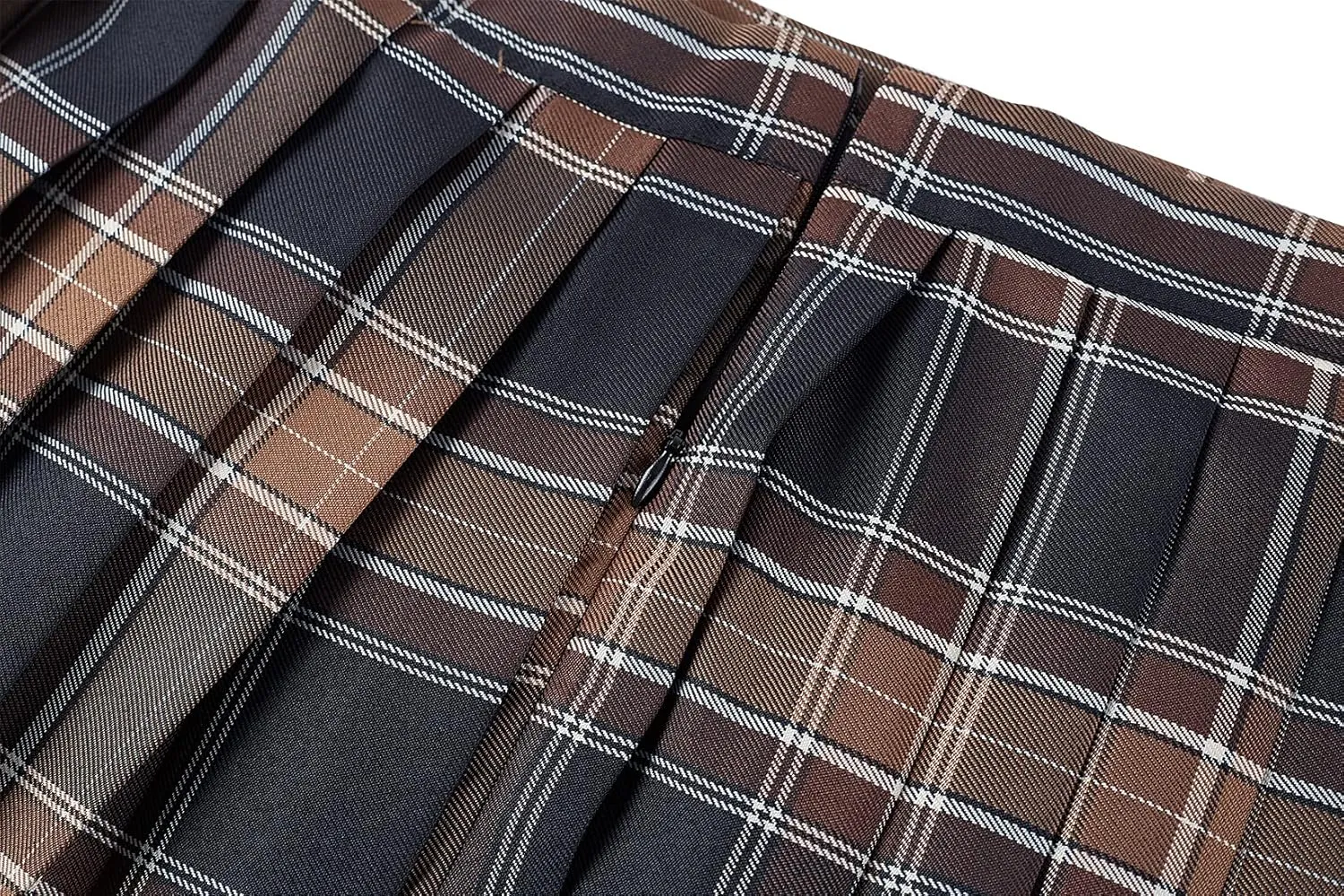 Urban CoCo Womens Uniforms Plaid Pleated Mini Skirt