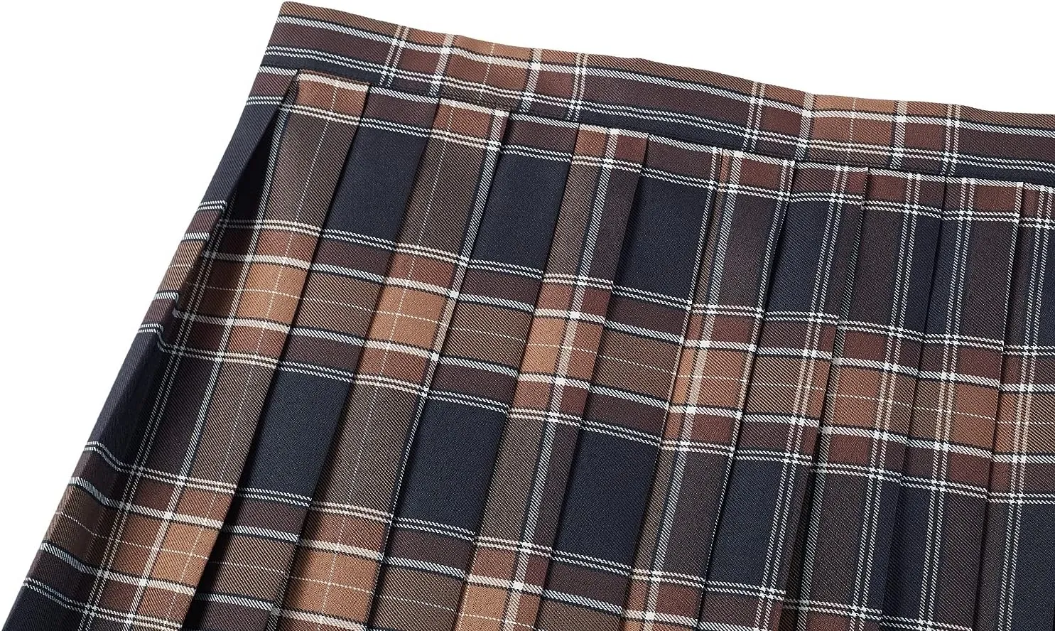 Urban CoCo Womens Uniforms Plaid Pleated Mini Skirt