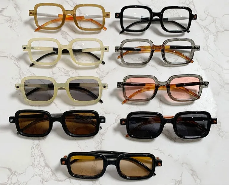 Vintage Clear Lens UV400 Steam Punk Sunglasses
