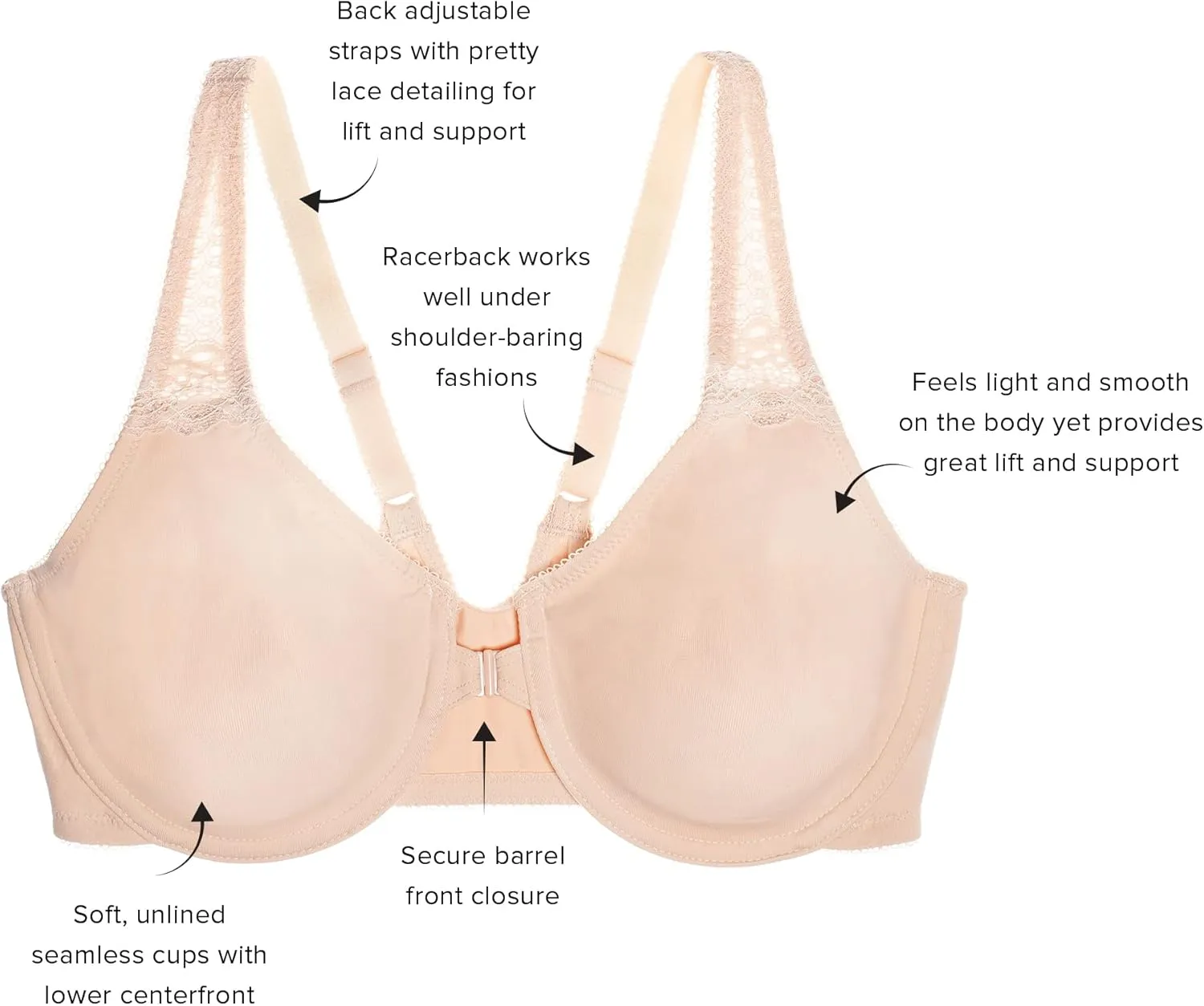 Wacoal Women's Soft Embrace Front Close Bra