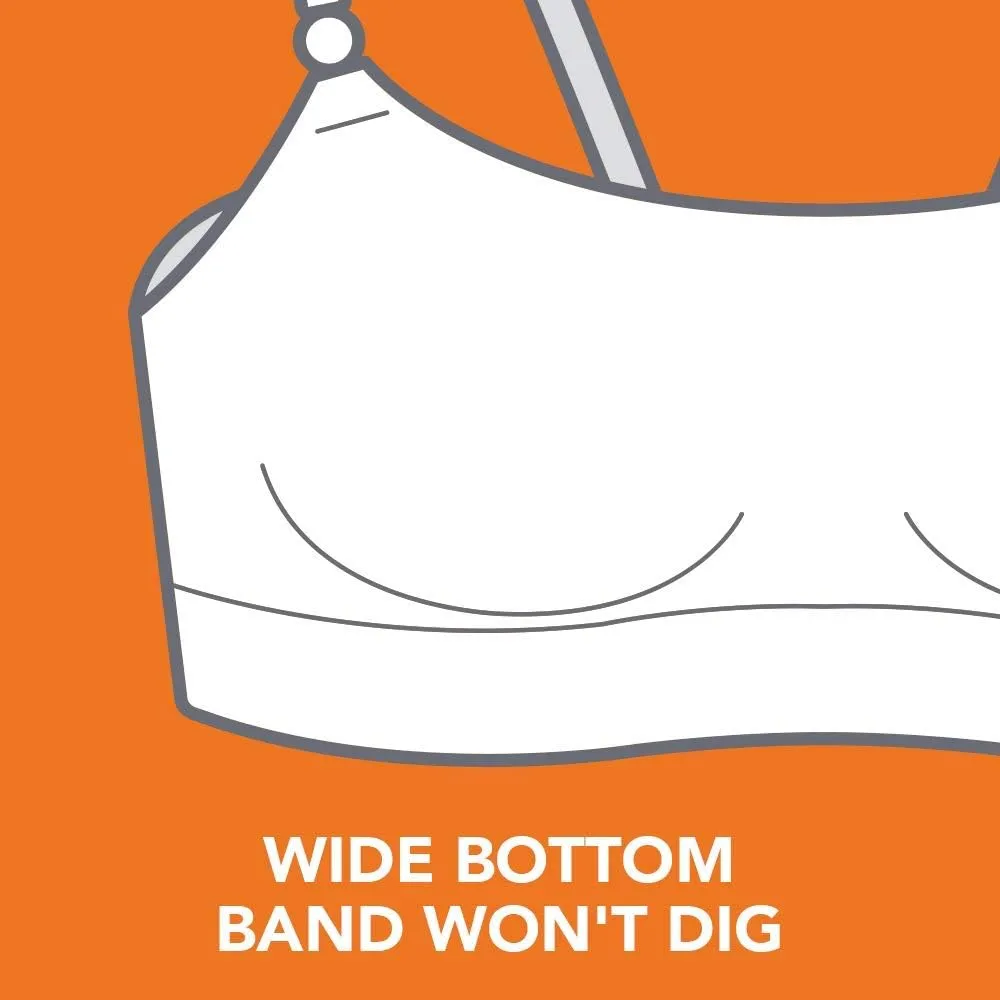 Warner's Women's Easy Does It Dig-Free Band with Seamless Stretch Wireless Lightly Lined Convertible Comfort Bra Rm0911a