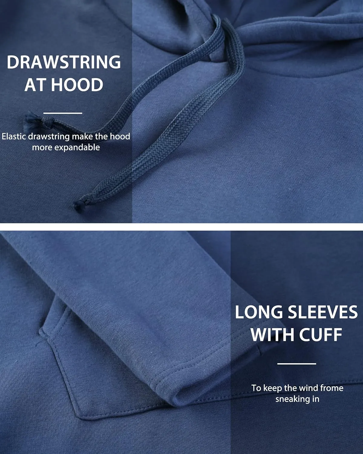 WenVen Womens Long Hoodie Dress Thicken Fleece Lined Pullover Sweatshirt