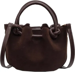 Women Crossbody Bags Shoulder Bag Solid Color PU Leather Lady Handbags Purses Fashion Versatile Bucket Bag Single Sh